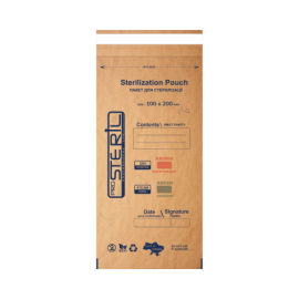 Premium Kraft Brown Sterilization Pouches 100×200 mm, 100 pcs