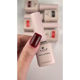 Гель-лак ATICA Simplicity GP179 15 мл насичений винно-бордовий відтінок