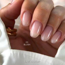 Blush pink builder gel ATICA eXel 03 for nail extensions