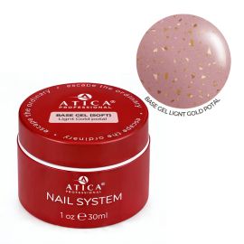 Camouflage base with foil ATICA Light Gold 30 ml for nail design