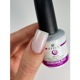 Aurora Top ATICA 15 мл — голографічний фініш з переливом
