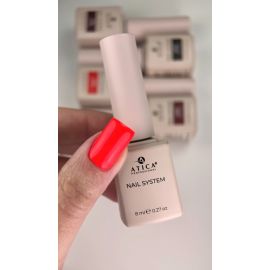 ATICA Gel Polish Orange Blossom 7.5 ml — glossy neon orange finish