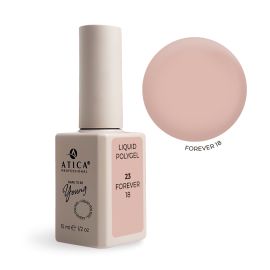 Рідкий полігель Atica Liquid Polygel 23 Forever 18 для нюдового бежево-рожевого манікюру