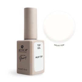 ATICA Milky No-Wipe Top — молочний фінішний топ для гель-лаку